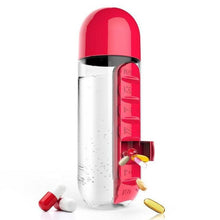 1pc Multi-Function 600ml Bottle With Built-in Daily 7 Daily Pill Box Vitamin Organizer Outdoor Travel Tools #EW