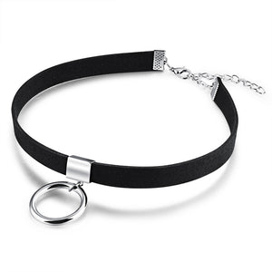 Choker Necklace Pendant Stretch Velvet Classic Gothic Tattoo Flannel Choker